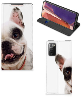 B2Ctelecom Bookstyle Case Samsung Galaxy Note20 Smart Cover Franse Bulldog