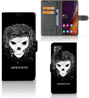 B2Ctelecom Bookstyle Case Samsung Galaxy Note20 Ultra Telefoonhoesje met Tekst Skull Hair