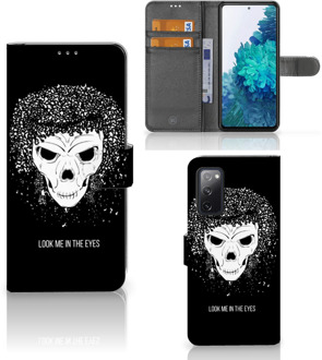 B2Ctelecom Bookstyle Case Samsung Galaxy S20FE Telefoonhoesje met Tekst Skull Hair