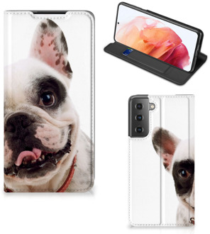 B2Ctelecom Bookstyle Case Samsung Galaxy S21 Smart Cover Franse Bulldog