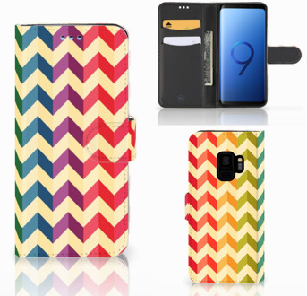 B2Ctelecom Bookstyle Case Samsung Galaxy S9 Zigzag Color