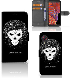 B2Ctelecom Bookstyle Case Samsung Galaxy Xcover 5 Telefoonhoesje met Tekst Skull Hair