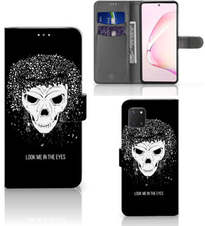 B2Ctelecom Bookstyle Case Samsung Note 10 Lite Telefoonhoesje met Tekst Skull Hair