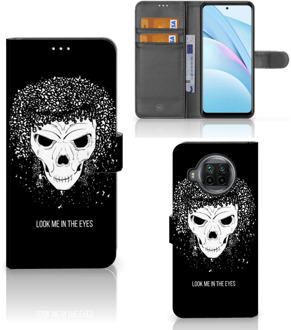 B2Ctelecom Bookstyle Case Xiaomi Mi 10T Lite Telefoonhoesje met Tekst Skull Hair