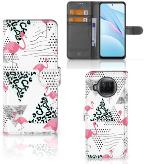 B2Ctelecom Bookstyle Case Xiaomi Mi 10T Lite Telefoonhoesje Personaliseren Flamingo Triangle