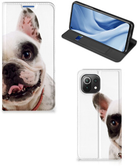 B2Ctelecom Bookstyle Case Xiaomi Mi 11 Lite Smart Cover Franse Bulldog