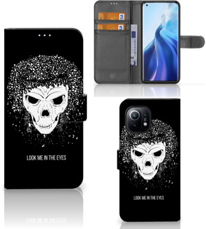 B2Ctelecom Bookstyle Case Xiaomi Mi 11 Telefoonhoesje met Tekst Skull Hair