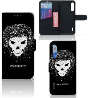 B2Ctelecom Bookstyle Case Xiaomi Mi A3 Telefoonhoesje met Tekst Skull Hair