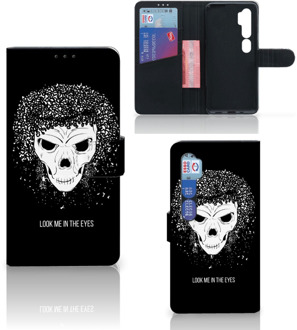 B2Ctelecom Bookstyle Case Xiaomi Mi Note 10 Pro Telefoonhoesje met Tekst Skull Hair