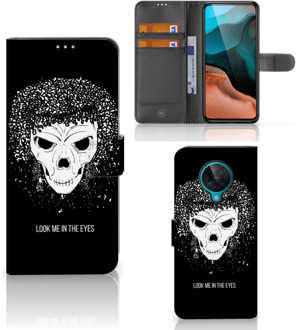 B2Ctelecom Bookstyle Case Xiaomi Poco F2 Pro Telefoonhoesje met Tekst Skull Hair