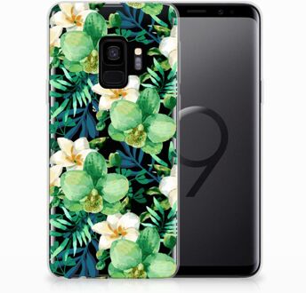 B2Ctelecom Bumper Backcase Samsung Galaxy S9 Orchidee Groen