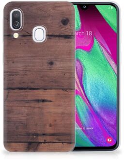 B2Ctelecom Bumper Case Samsung Galaxy A40 Old Wood