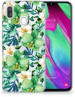 B2Ctelecom Bumper Case Samsung Galaxy A40 Orchidee Groen