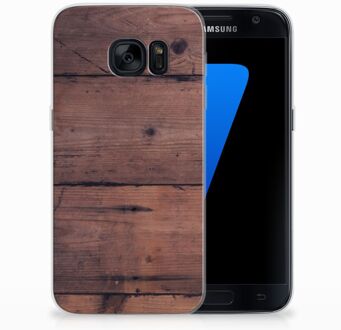 B2Ctelecom Bumper Case Samsung S7 Old Wood