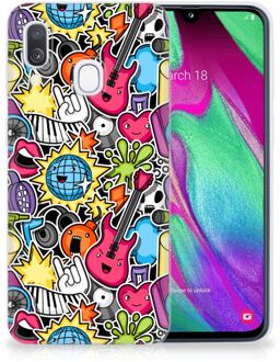 B2Ctelecom Bumper Cover Samsung A40 Punk Rock