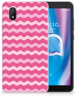 B2Ctelecom Bumper Hoesje Alcatel 1B (2020) Smartphone hoesje Waves Pink