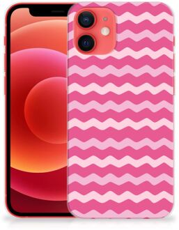 B2Ctelecom Bumper Hoesje iPhone 12 Mini Smartphone hoesje Waves Pink