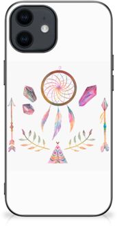 B2Ctelecom Bumper Hoesje iPhone 12 Pro | 12 (6.1") GSM Hoesje met Zwarte rand Boho Dreamcatcher