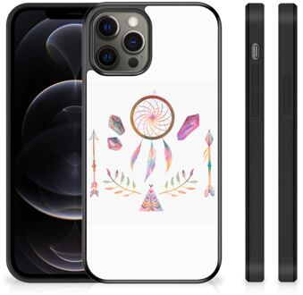 B2Ctelecom Bumper Hoesje iPhone 12 Pro Max GSM Hoesje met Zwarte rand Boho Dreamcatcher