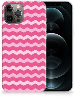 B2Ctelecom Bumper Hoesje iPhone 12 Pro Max Smartphone hoesje Waves Pink