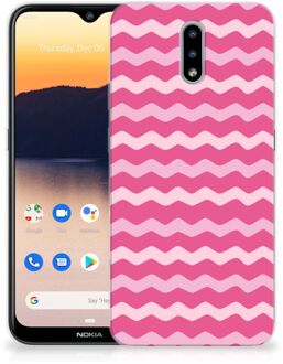 B2Ctelecom Bumper Hoesje Nokia 2.3 Smartphone hoesje Waves Pink