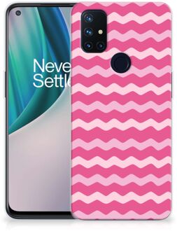 B2Ctelecom Bumper Hoesje OnePlus Nord N10 5G Smartphone hoesje Waves Pink