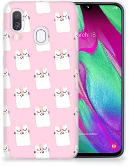 B2Ctelecom Bumper Hoesje Samsung A40 Sleeping Cats