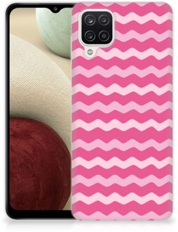 B2Ctelecom Bumper Hoesje Samsung Galaxy A12 Smartphone hoesje Waves Pink