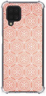 B2Ctelecom Bumper Hoesje Samsung Galaxy A12 Telefoonhoesje  met doorzichtige rand Pattern Orange