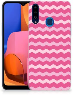 B2Ctelecom Bumper Hoesje Samsung Galaxy A20s Smartphone hoesje Waves Pink