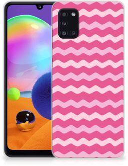 B2Ctelecom Bumper Hoesje Samsung Galaxy A31 Smartphone hoesje Waves Pink