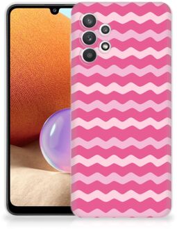 B2Ctelecom Bumper Hoesje Samsung Galaxy A32 4G Smartphone hoesje Waves Pink