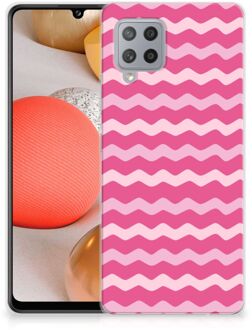 B2Ctelecom Bumper Hoesje Samsung Galaxy A42 Smartphone hoesje Waves Pink