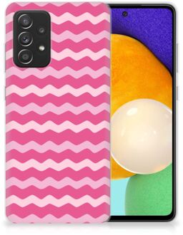 B2Ctelecom Bumper Hoesje Samsung Galaxy A52 (5G/4G) Smartphone hoesje Waves Pink