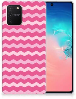 B2Ctelecom Bumper Hoesje Samsung Galaxy S10 Lite Smartphone hoesje Waves Pink