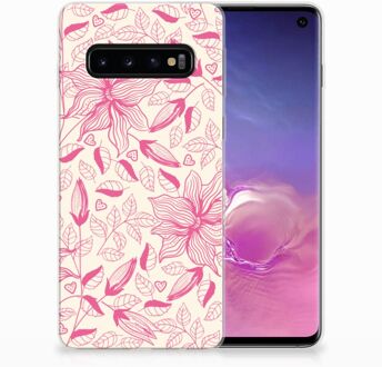 B2Ctelecom Bumper Hoesje Samsung Galaxy S10 Pink Flowers