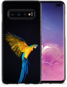 B2Ctelecom Bumper Hoesje Samsung Galaxy S10+ GSM Hoesje met Zwarte rand Papegaai