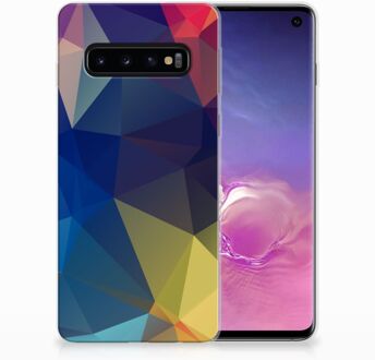 B2Ctelecom Bumper Hoesje Samsung Galaxy S10 Polygon Dark