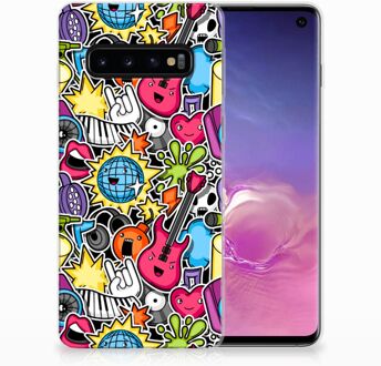 B2Ctelecom Bumper Hoesje Samsung Galaxy S10 Punk Rock