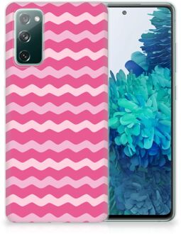 B2Ctelecom Bumper Hoesje Samsung Galaxy S20 FE Smartphone hoesje Waves Pink