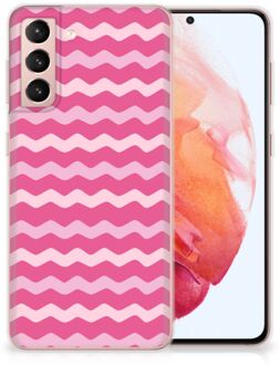 B2Ctelecom Bumper Hoesje Samsung Galaxy S21 Smartphone hoesje Waves Pink