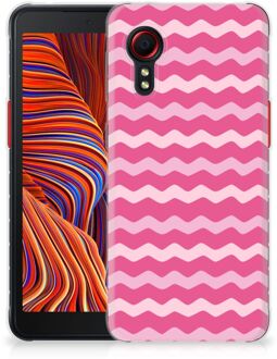 B2Ctelecom Bumper Hoesje Samsung Galaxy Xcover 5 Smartphone hoesje Waves Pink