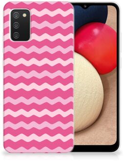 B2Ctelecom Bumper Hoesje Samsung M02s | Samsung Galaxy A02s Smartphone hoesje Waves Pink