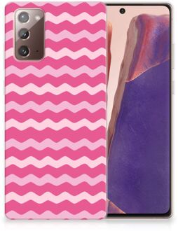 B2Ctelecom Bumper Hoesje Samsung Note 20 Smartphone hoesje Waves Pink