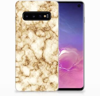 B2Ctelecom Bumper Hoesje Samsung S10 Marmer Goud