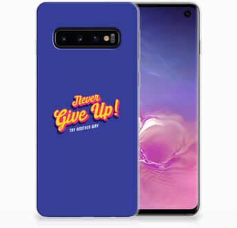 B2Ctelecom Bumper Hoesje Samsung S10 Never Give Up