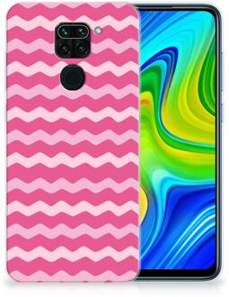 B2Ctelecom Bumper Hoesje Xiaomi Redmi Note9 Smartphone hoesje Waves Pink