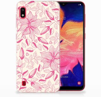 B2Ctelecom Bumper Siliconen Cover Samsung Galaxy A10 Pink Flowers