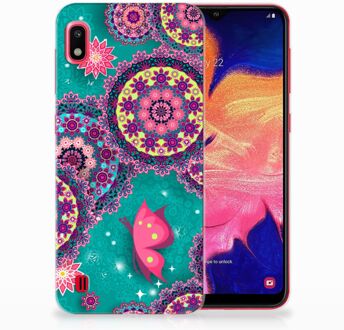 B2Ctelecom Bumper Siliconen Hoesje Samsung Galaxy A10 Cirkels en Vlinders