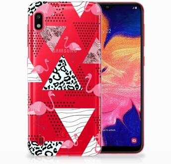 B2Ctelecom Bumper Siliconen Hoesje Samsung Galaxy A10 Flamingo Triangle